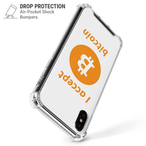 I Accept Bitcoin iPhone XS Max Clear Case